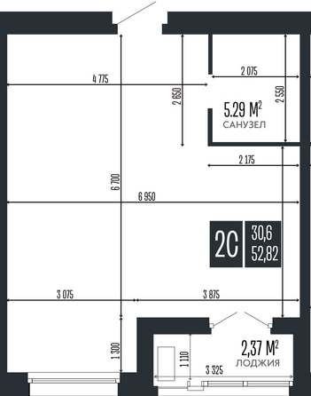 
  Продается 2-комн. квартира 52.82 м², в ЖК Опера Резиденс. Фото 1.