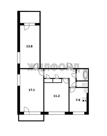 
  Продается 3-комн. квартира 62.3 м². Фото 21.