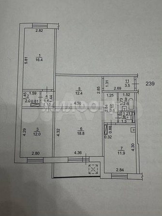 
  Продается 3-комн. квартира 86.1 м². Фото 24.