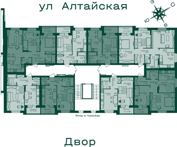 
  Продается 3-комн. квартира 69.4 м², в ЖК Первогорье, корпус 4. Фото 1.