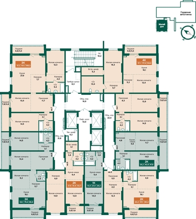 
  Продается 1-комн. квартира 29.2 м², в ЖК Камчатка, корпус 6/1. Фото 1.