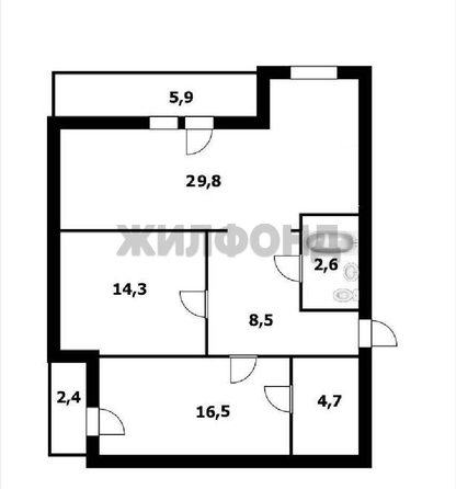 
  Продается 3-комн. квартира 81.4 м², в ЖК Европейский. Фото 34.