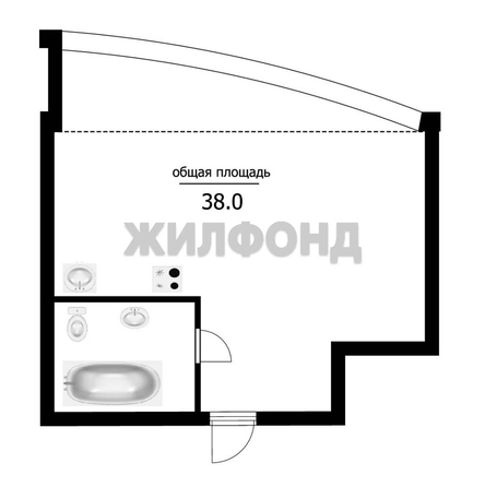 
  Продается студия 38 м², в ЖК Ленина, дом 195а 1 очередь. Фото 20.