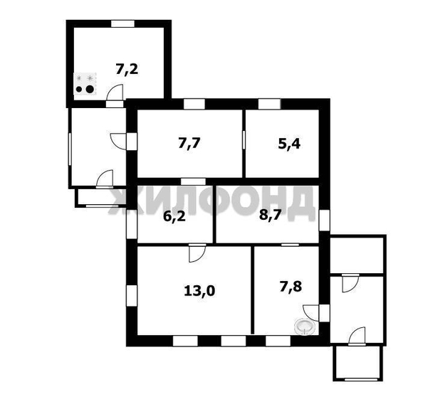 
  Продается дом 56 м². Фото 1.