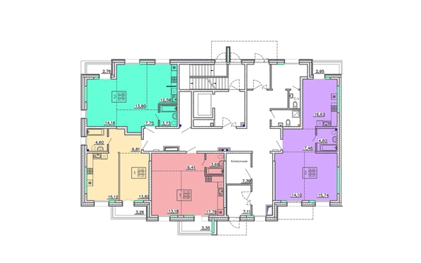 
  Продается 1-комн. квартира 41.2 м², в ЖК Ёлки, дом 2. Фото 1.