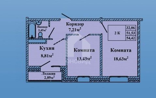 
   Продам 2-комнатную, 54.4 м², Антонова ул, 5

. Фото 6.