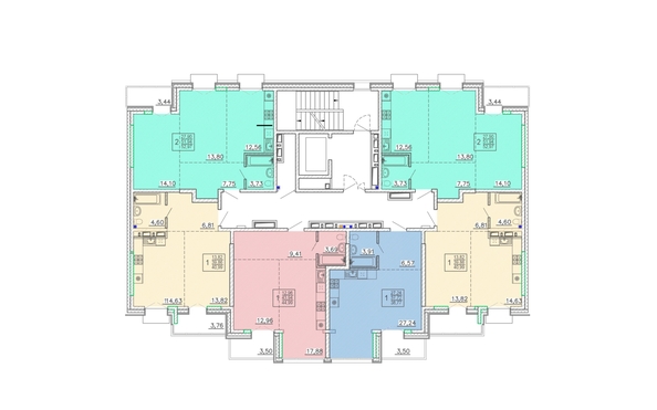 
  Продается 2-комн. квартира 52.97 м², в ЖК Ёлки, дом 3. Фото 1.