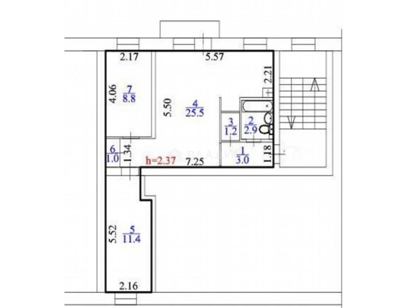 
  Продам 3-комн. квартиру 53.8 м². Фото 17.
