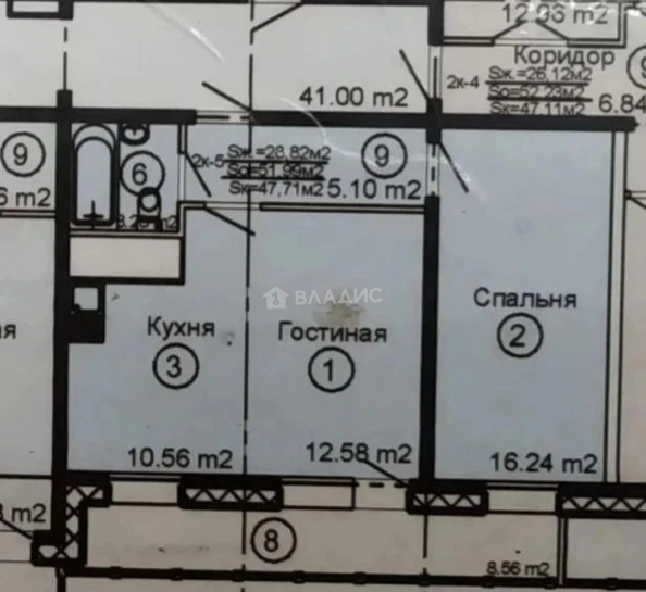 
  Продам 2-комн. квартиру 47.7 м², в ЖК Богатырский, блок-секция 5. Фото 8.