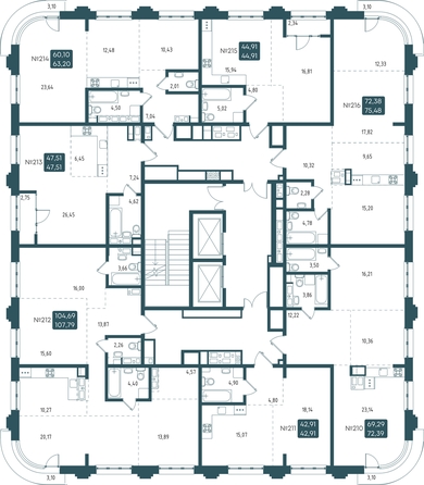 
   Продам 2-комнатную, 72.39 м², Бродский, 1-я очередь

. Фото 3.