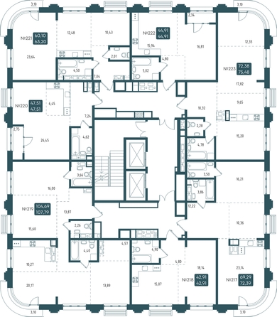 
   Продам 2-комнатную, 63.2 м², Бродский, 1-я очередь

. Фото 2.