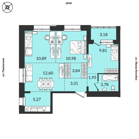 
   Продам 4-комнатную, 65.61 м², Источник, дом 3

. Фото 1.