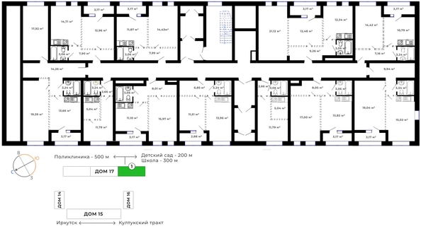 
   Продам 1-комнатную, 45.1 м², Юго-Западный, дом 17

. Фото 9.