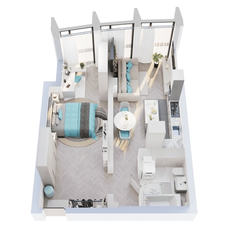 
  Продается 1-комн. квартира 50.71 м², в ЖК Звезды, дом 3. Фото 3.