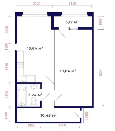 
   Продам 1-комнатную, 49.54 м², Юго-Западный, дом 17

. Фото 12.