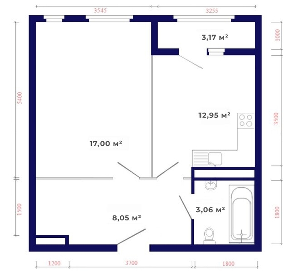 
   Продам 1-комнатную, 44.23 м², Юго-Западный, дом 17

. Фото 5.