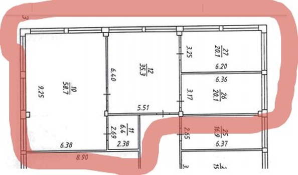 
   Сдам офис, 140.6 м², Ширямова ул, 38/8

. Фото 2.