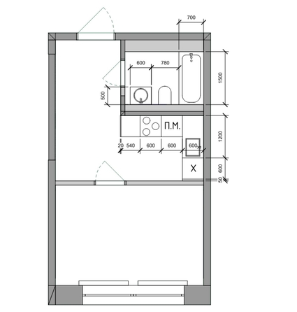 
   Продам 1-комнатную, 27.6 м², Култукская ул, 16

. Фото 1.