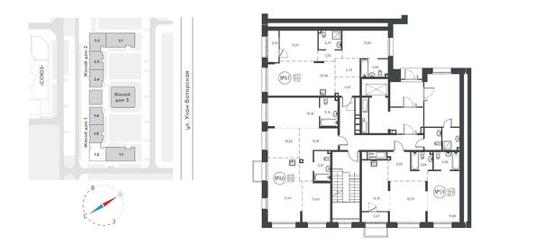 
   Продам 2-комнатную, 66.37 м², Эдуарда Дьяконова ул, 12

. Фото 1.