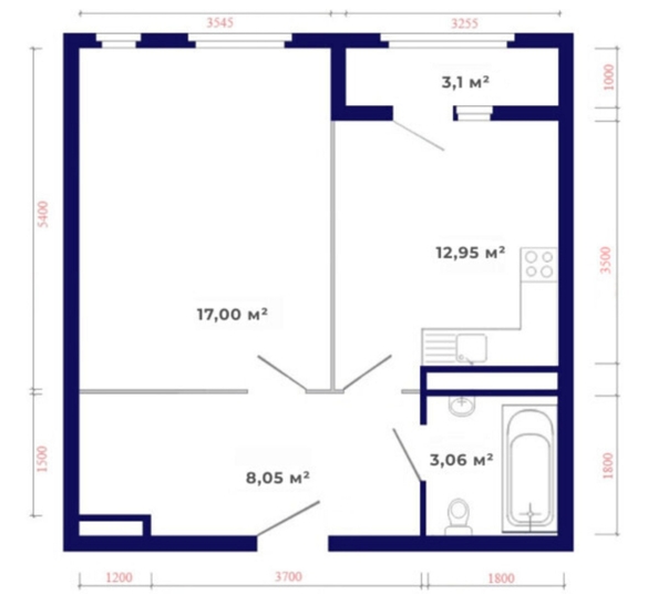 
  Продается 1-комн. квартира, 44.16 м², ЖК Юго-Западный, дом 17
. Фото 4.