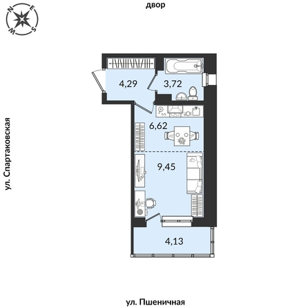 
   Продам 1-комнатную, 28.21 м², Источник, дом 4

. Фото 1.