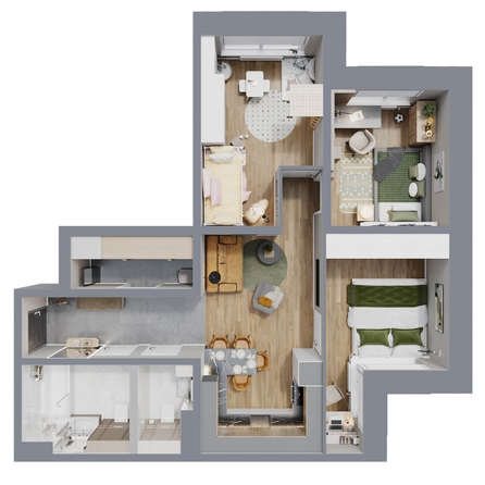 
  Продается 3-комн. квартира, 72.5 м², ЖК Стрижи Сити, блок-секции 8,9
. Фото 1.