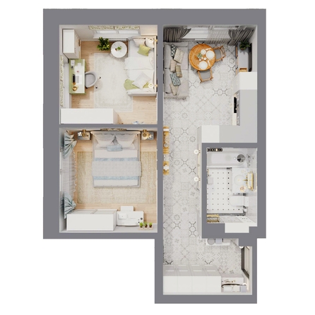 
  Продается 2-комн. квартира, 50.66 м², ЖК Стрижи Сити, блок-секции 6,7
. Фото 1.