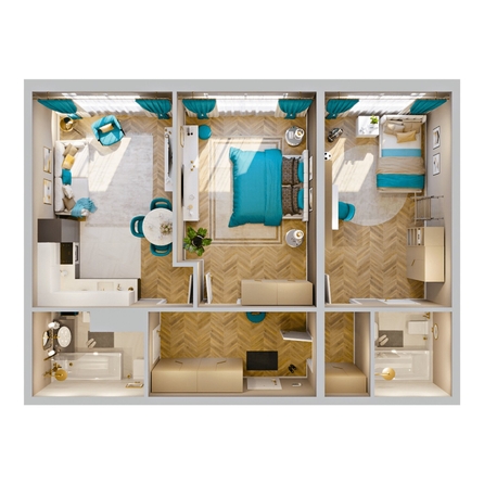 
   Продам 3-комнатную, 62.61 м², RIVERANG (РиверАнг)

. Фото 2.