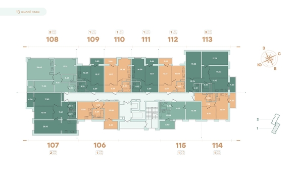 
   Продам 1-комнатную, 36.73 м², Фамилия, дом 1

. Фото 8.