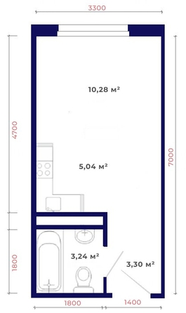 
   Продам студию, 21.86 м², Юго-Западный, дом 17

. Фото 6.