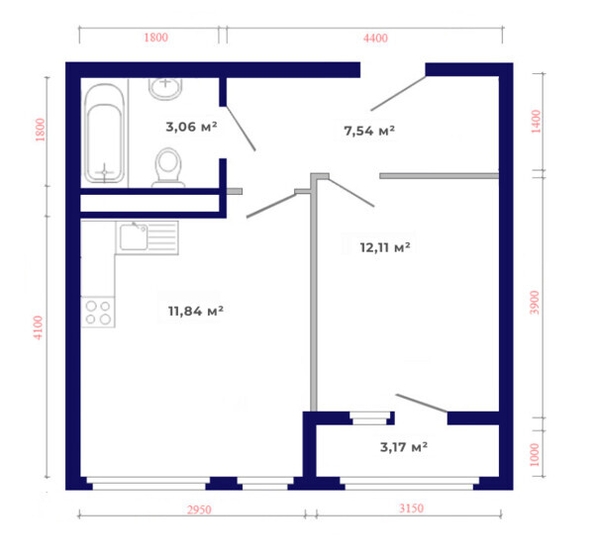 
   Продам 1-комнатную, 37.72 м², Юго-Западный, дом 17

. Фото 6.
