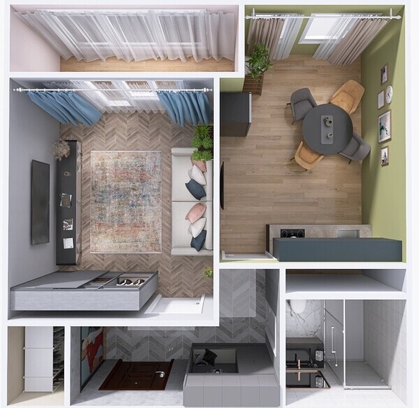 
   Продам 1-комнатную, 37.72 м², Юго-Западный, дом 17

. Фото 7.