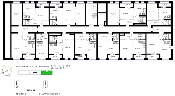 
   Продам 1-комнатную, 40.44 м², Юго-Западный, дом 17

. Фото 11.