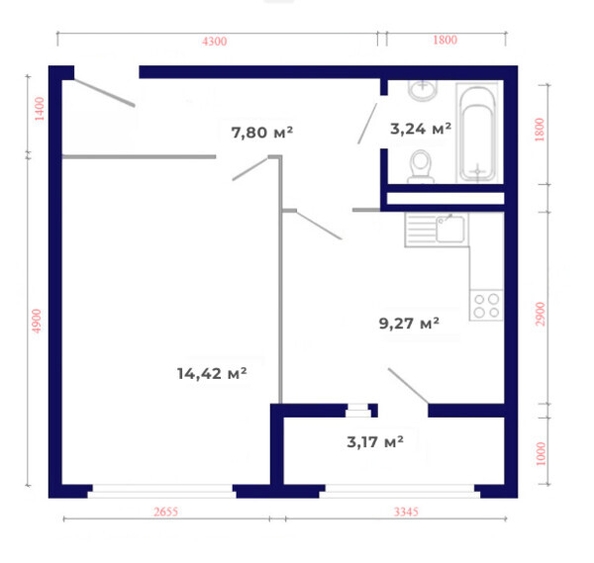 
  Продается 1-комн. квартира, 37.83 м², ЖК Юго-Западный, дом 17
. Фото 20.
