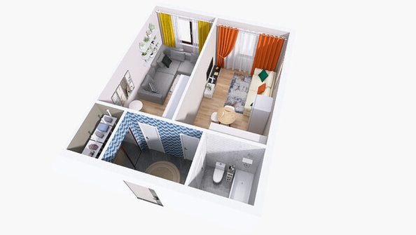 
  Продается 2-комн. квартира, 39.53 м², ЖК Юго-Западный, дом 17
. Фото 14.