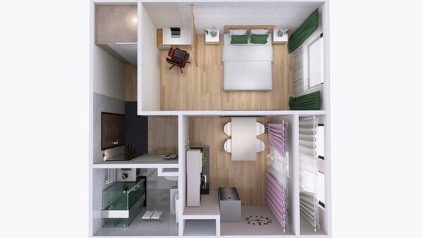 
  Продается 1-комн. квартира, 40.37 м², ЖК Юго-Западный, дом 17
. Фото 12.