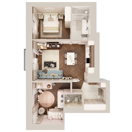 
  Продается 3-комн. квартира, 67.2 м², ЖК Квартал Стрижи, 3 очередь, дом 1
. Фото 1.
