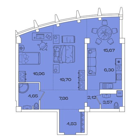 
  Продается 2-комн. квартира, 81.66 м², ЖК Звезды, дом 2
. Фото 1.