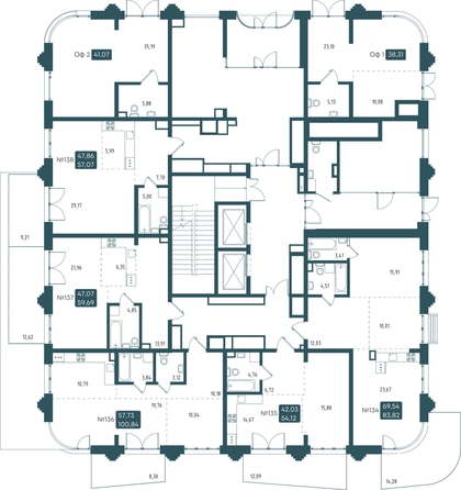 
  Продается 2-комн. квартира, 66.03 м², ЖК Бродский, 1-я очередь
. Фото 1.
