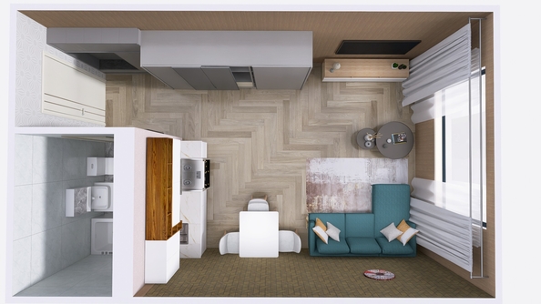 
  Продается 1-комн. квартира, 21.86 м², ЖК Юго-Западный, дом 17
. Фото 7.