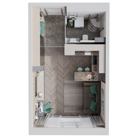 
  Продается 1-комн. квартира, 28.2 м², ЖК Стрижи Сити, блок-секции 8,9
. Фото 1.