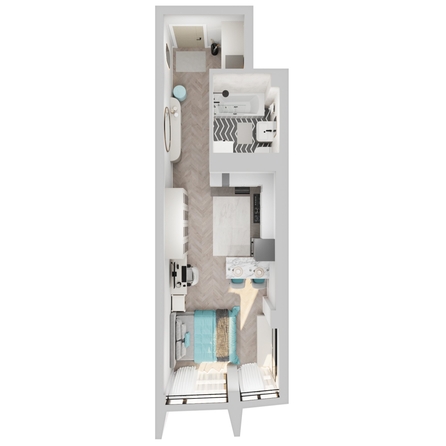 
  Продается 1-комн. квартира, 29.19 м², ЖК Звезды, дом 3
. Фото 2.