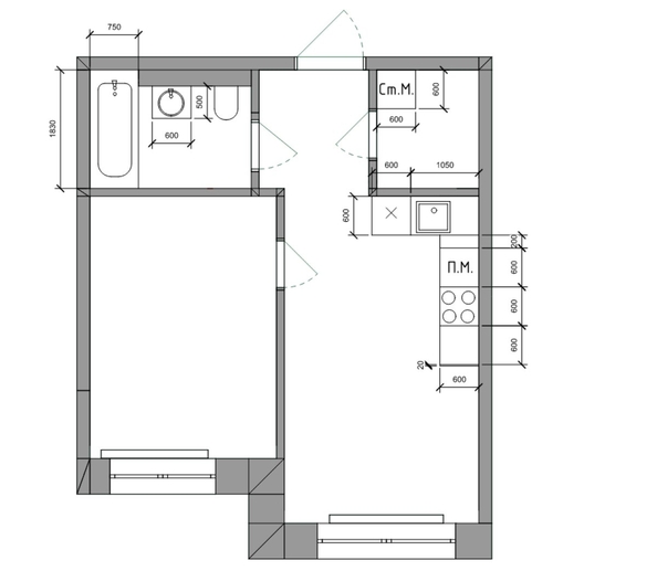 
  Продается 1-комн. квартира, 38.3 м², ЖК Стрижи Сити, блок-секции 8,9
. Фото 1.
