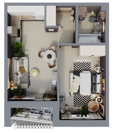 
  Продается 1-комн. квартира, 43.5 м², ЖК Квартал Стрижи, 2 очередь
. Фото 1.