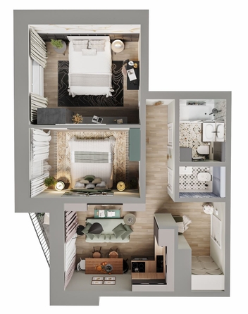 
  Продается 2-комн. квартира, 58.9 м², ЖК Квартал Стрижи, 2 очередь
. Фото 1.