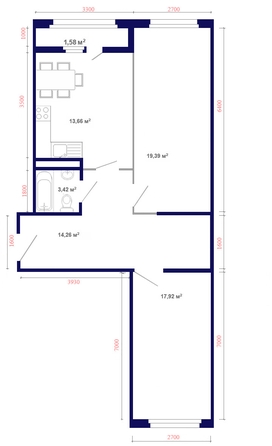
  Продается 2-комн. квартира, 70.9 м², ЖК Юго-Западный, дом 17
. Фото 9.