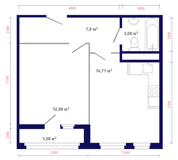 
  Продается 1-комн. квартира, 40.92 м², ЖК Юго-Западный, дом 17
. Фото 2.