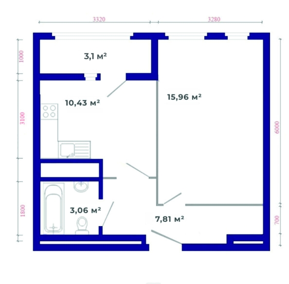 
  Продается 1-комн. квартира, 45.18 м², ЖК Юго-Западный, дом 17
. Фото 13.