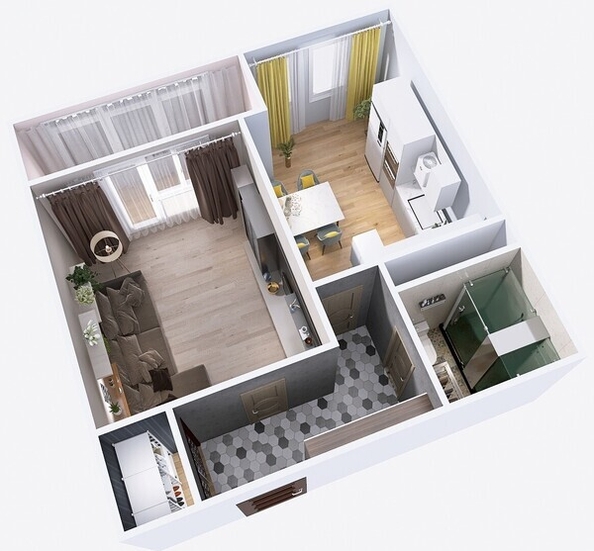 
  Продается 1-комн. квартира, 40.92 м², ЖК Юго-Западный, дом 17
. Фото 6.