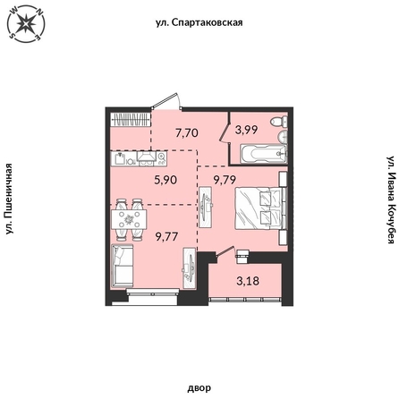
  Продается 1-комн. квартира, 40.21 м², ЖК Источник, дом 5
. Фото 1.